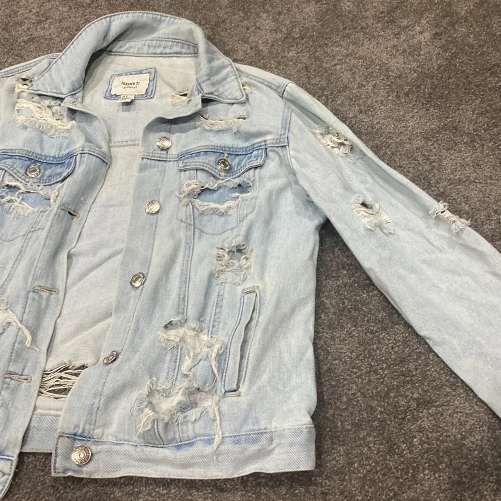 Distressed Jean Jacket - Picture 3 of 4